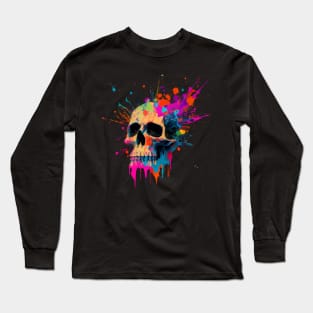 Skull painting Long Sleeve T-Shirt